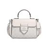 Morgan Canvas Leather Shoulder Bag , Crossbody Bag , Handbag Small Women's Ivory Gray Glacier White (Unisex) Handbags CJ614 SVVS5