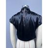 Summer Women's Pleated Batball Sleeve Satin Shirt Color Ding Imitation Silk Short Top Blouses & Shirts