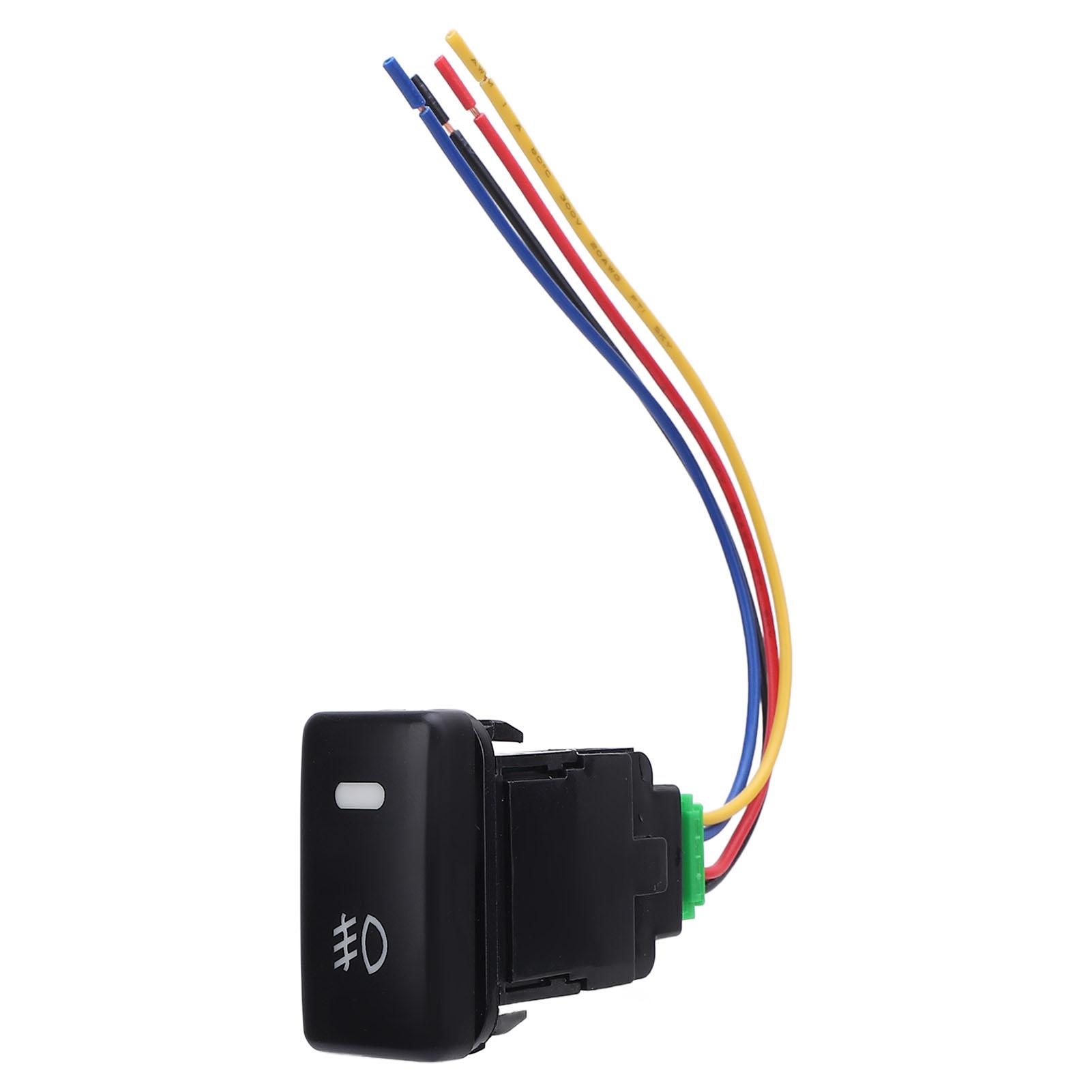 

4-контактный кнопочный переключатель 12 В со светодиодной подсветкой для противотуманной фары, ДХО, светодиодной панели