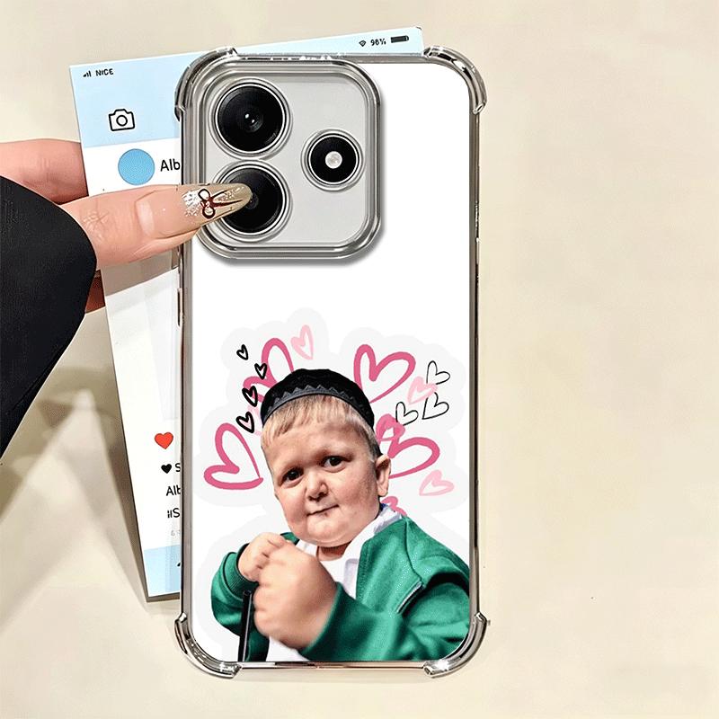 Funny Babaite Hasbulla Plating Phone Case For Xiaomi Redmi Note 14 15 Pro Plus 13 12 11 11S 11T 10 9S 9 5G Anti-Fall Airabag Cov