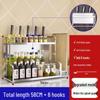 Multi-Functional 304 Stainless Steel Kitchen Shelf and Spice Rack with Knife Holder