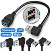 High-Speed USB 3.0 A Male To A Female USB 3.0 Right /Left /Up /Down Angle 90 Degree Extension Cable Adapter Cord USB Cables Cord