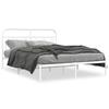 VidaXL Cadre de lit métal sans matelas et tête de lit blanc 135x190 cm 377165