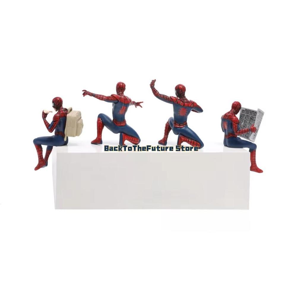 MINISO 4pcs Hasbro Marvel Spider Man Superhero Spiderman 7-9cm Action Figure Spider-Man Anime Collection Mini Toys Model Children Gift