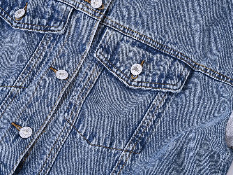 Trendy Plus Size Patchwork Denim Hoodie - Casual Loose Fit