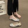 Mesh Hollow Bag Head Sandals Women's New Summer Mary Jane with Skirt Temperament Thick Heel Single Shoes