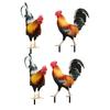 Garden Stakes Rooster Animal Statue Yard Sign Decorative Sculpture Lifelike Figures Hen Garden Ornaments for Backyard Outdoor