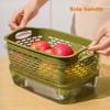 Pure-Color Double Layer Plastic Drainer Basket Practical Lettuce Leaf Drainer Tool For Vegetable Washing
