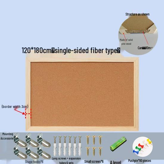 Pine Wood Frame Cork Bulletin Board for Photo Display and Kindergarten Decor