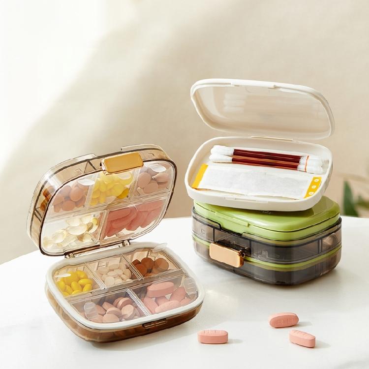 Practical 10 Cell Medicine Organizer with Tight Seal Home Office Pills Organizer to Prevent Leaks and Spills