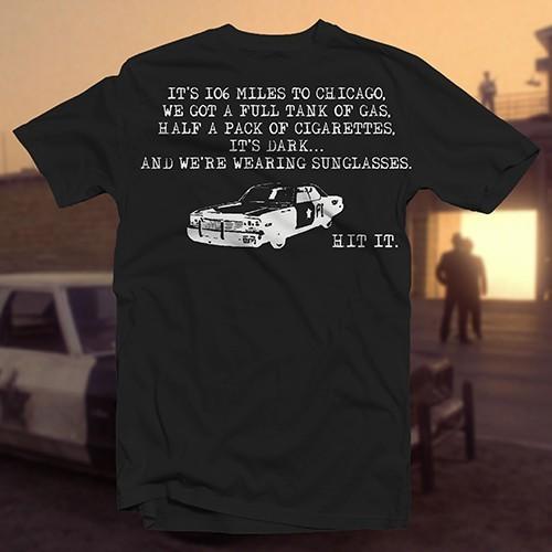 106 Miles Elwood & Jake COTTON T-SHIRT R&B Blues Brothers Belushi Aykroyd Unisex T-Shirt XXL