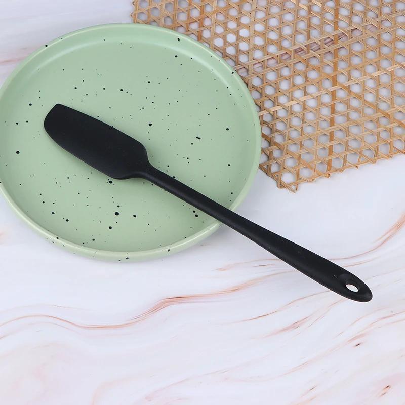 1Pc Long Handle Silicone Spatula Heat Resistant Flexible Non-Stick Slim Spatula DIY Cake Cream Scraper Baking Tool
