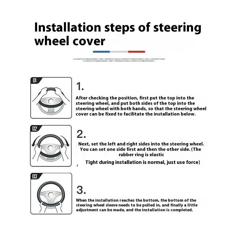 Car Steering Wheel Cover For Peugeot 106 107 108 206 207 208 301 307 308 406 407 408 508 607 2008 3008 4008 5008 GT RCZ Rifter uyt3