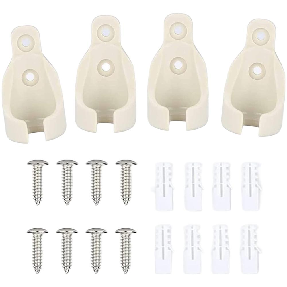 1 Set Windproof Roller Blinds Outdoor Garden Sun Shade Brackets Accessories Plastic Bungee Cord Bungee Ball Receivers Brackets бежевый