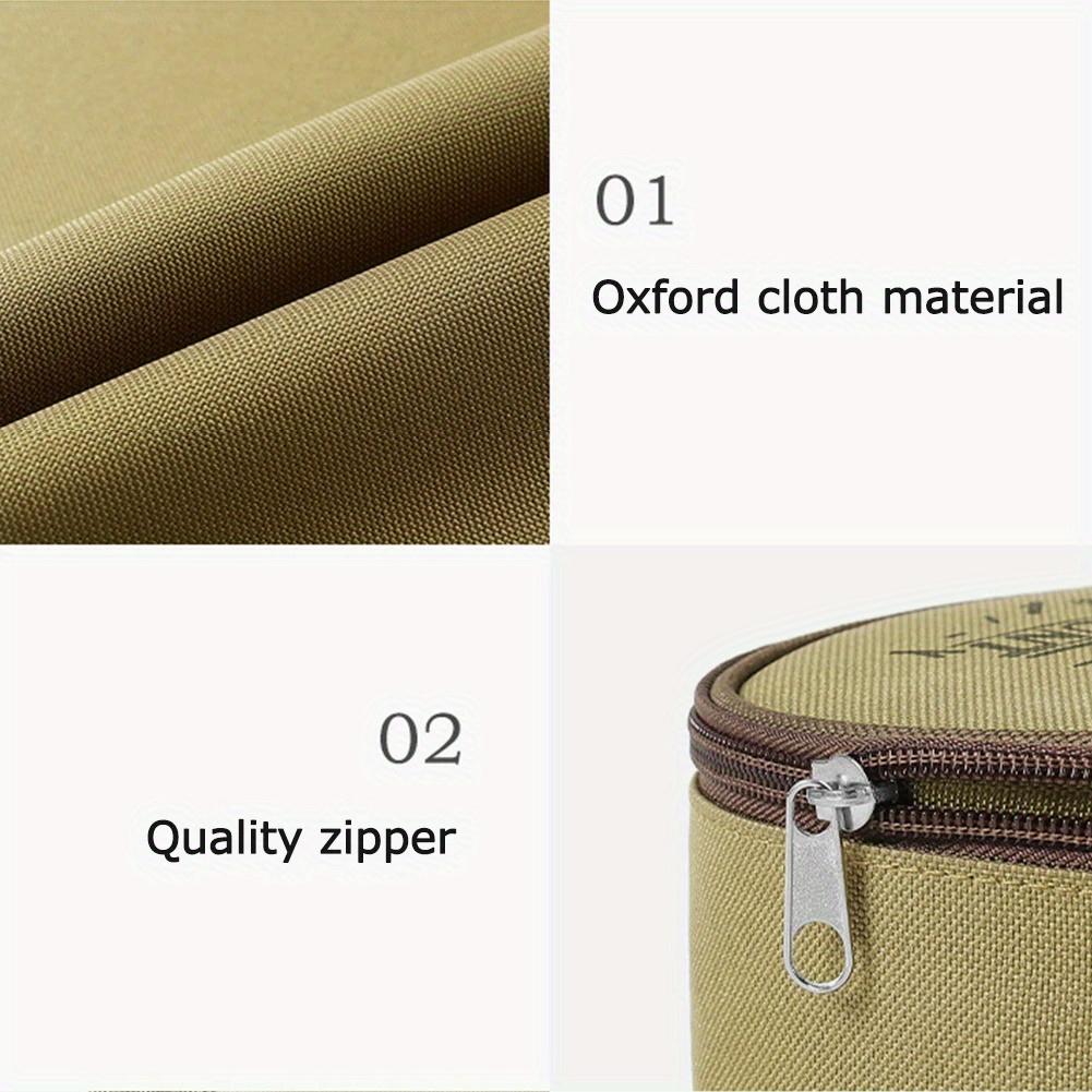 1 buc. Geantă de depozitare înaltă, pânză Oxford, veselă impermeabilă, cupe, geantă portabilă, geantă de picnic pentru călătorii camping în aer liber, geantă pentru bol fierbinte de exterior
