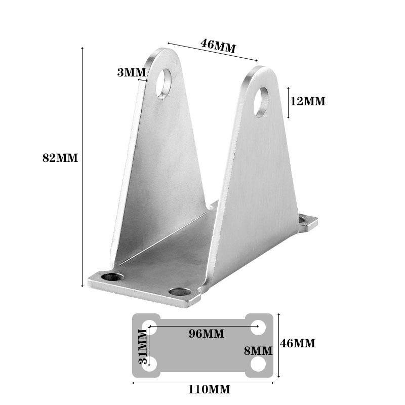 304 Stainless Steel Recessed T-Type Triangle Support Bracket with Lifting Lug