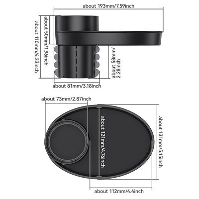 Car Seat Snack Tray Portable Cup Holder with Plate Organizer Rotatable Carseat Cup Holder with Food