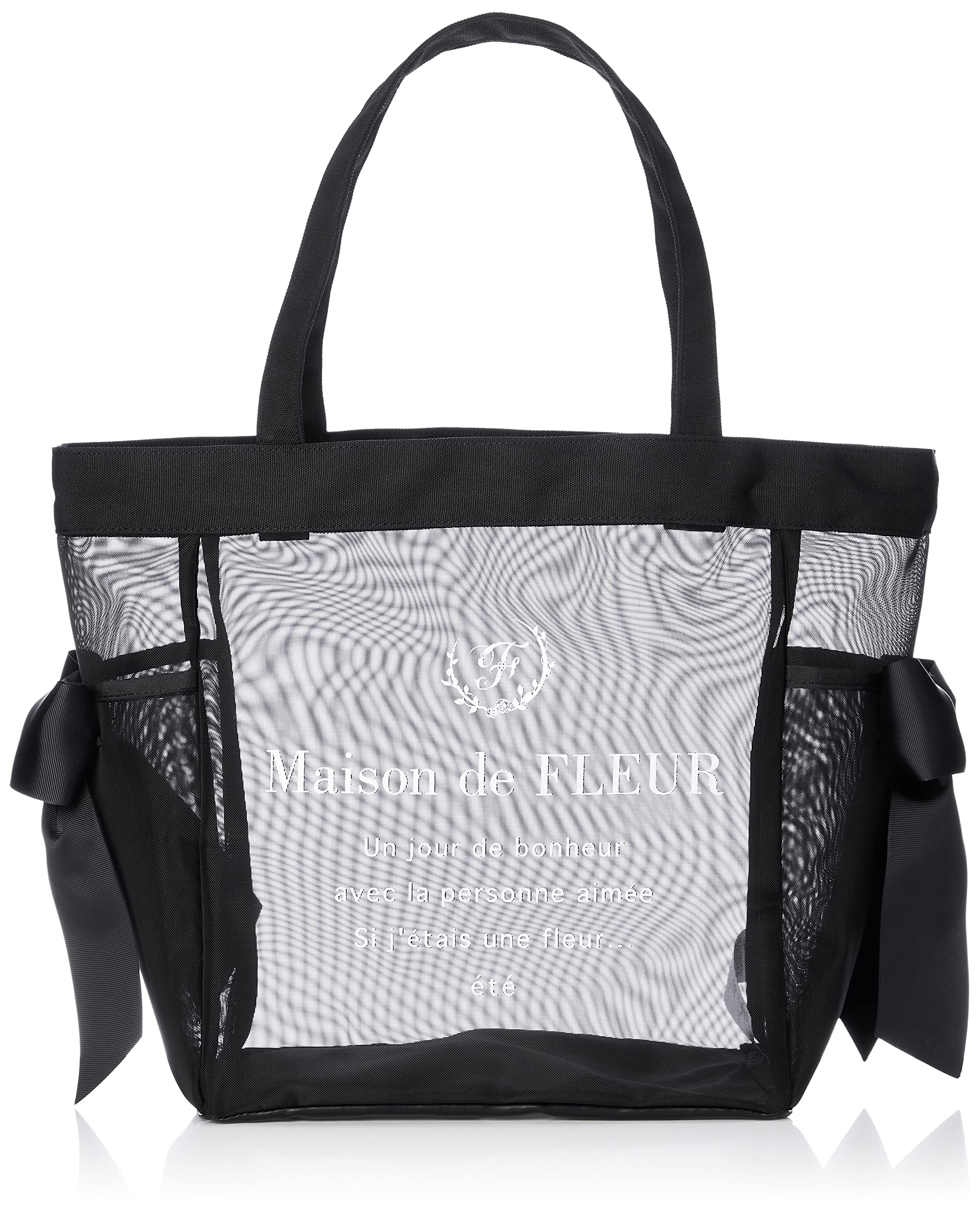 

Сумка-тоут с принтом логотипа Mesh M 8A22F0J0900 черная [Maison Fleur] женская