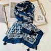 Breathable Lovely Floral Polyester Soft Scarf Boho Chic Tassel Shawl Women Perfect for Travel & Casual Muslim Hijab 180*90Cm