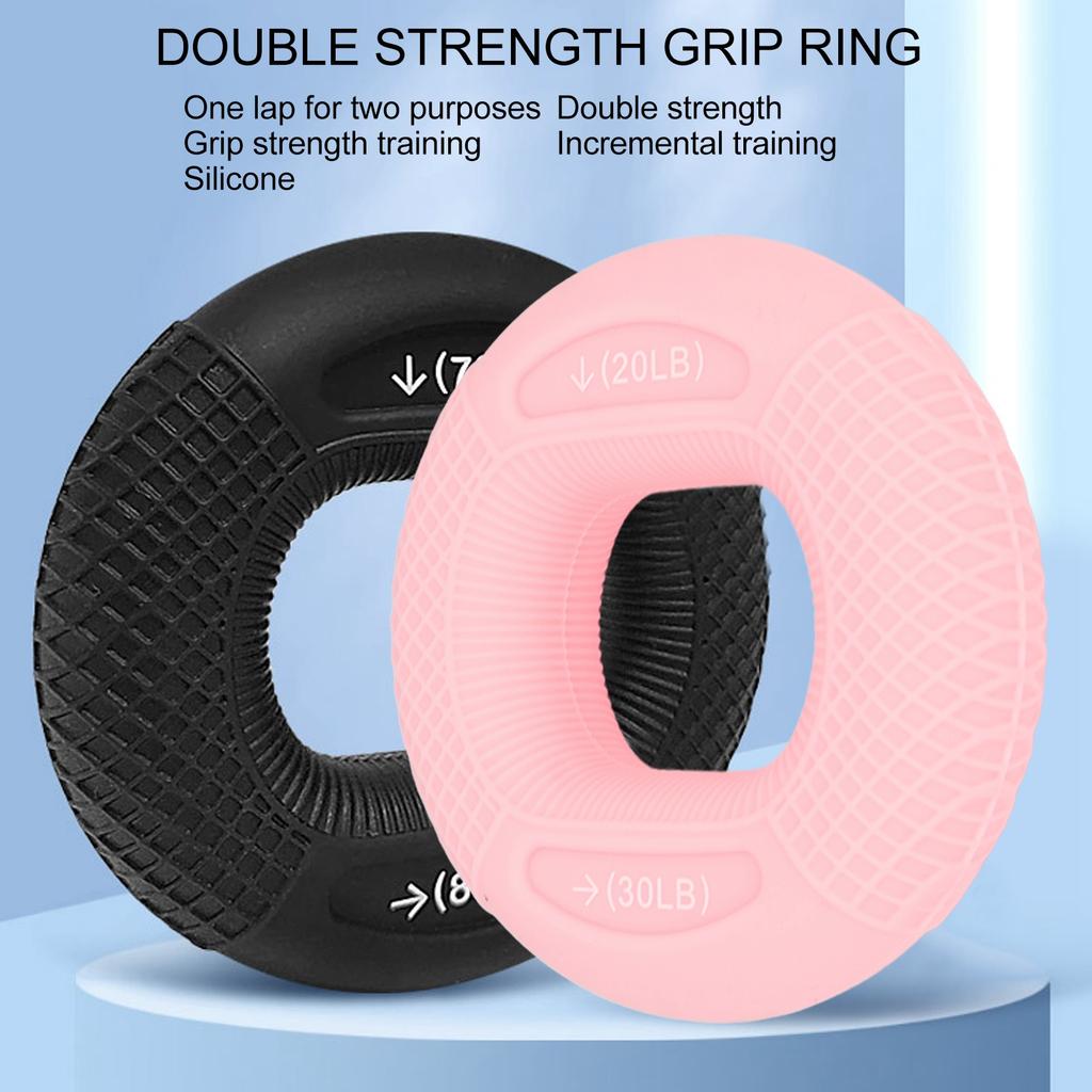 20?30lb Grip Circle Pink Stress Releasing Silicone Hand Grip Strengthener Ring for Finger
