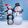 5.91FT Giant Inflatable Toy Snowman Penguin With LED Light Xmas Decoration for Yard Christmas Supplie Home Ornament Holiday Gift