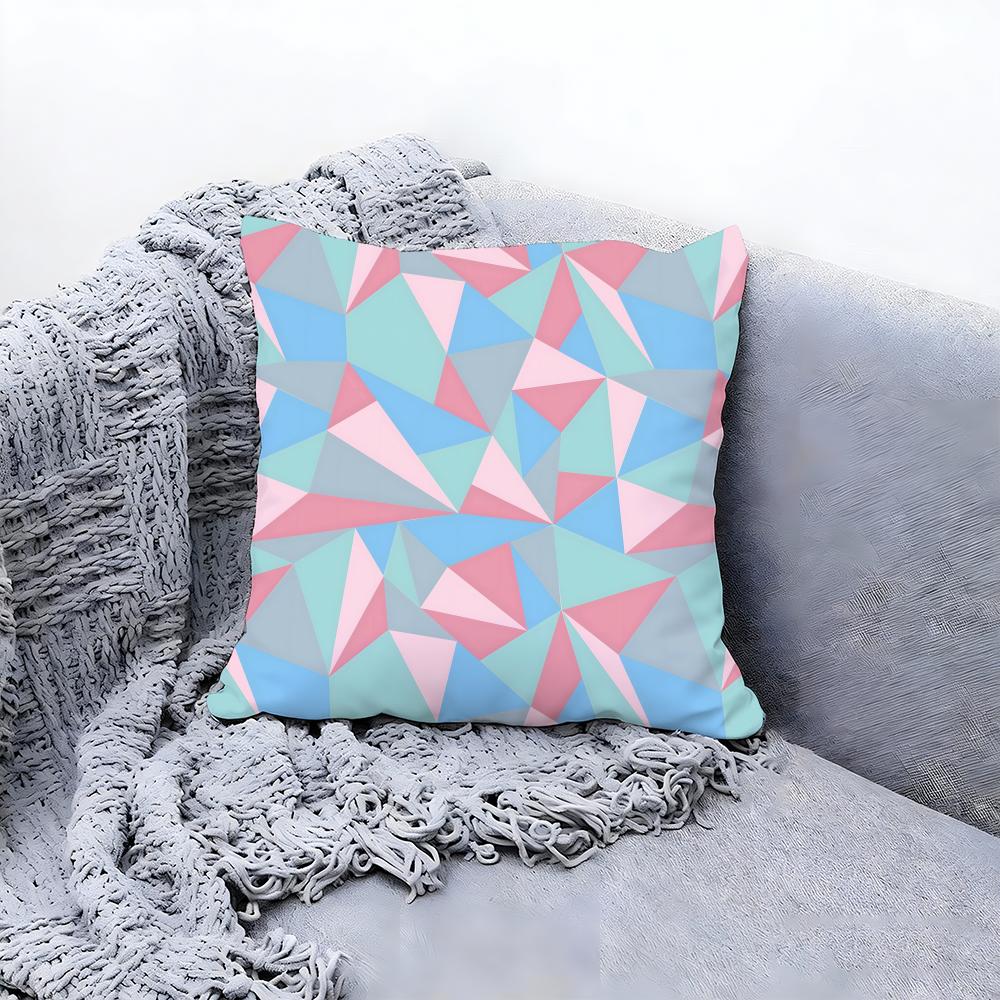 Unique Cracked Ice Pattern Style Cushion Cover Premium Comfort Reversible Pillow Cove In One Design for Any Room Car Interior