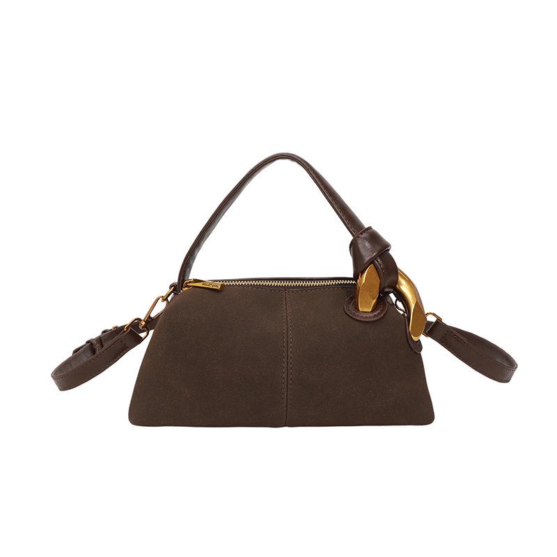 

Трендовая матовая сумка-подушка 2025: Универсальная женская сумка на одно плечо и через плечо кофейный