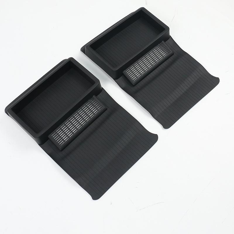 Dust Net Storage Box For Tesla Model Y Seat Guard Under The Seat Car Dust Proof Mesh Storage TPE Box Model Y Car Accessories