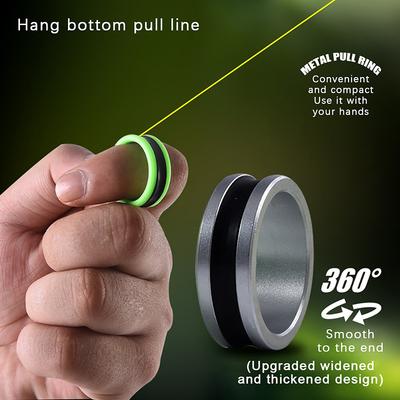 1/2Pcs Fishing Line Puller Anti-Slip Rubber Ring Portable Line Pull Loop Aluminum Alloy Fishing Tackle Tool Fishing Equipment