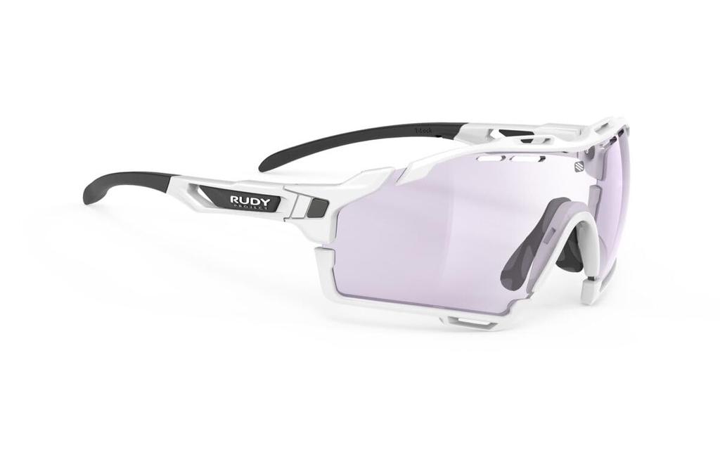 RUDY PROJECT Sport Sunglasses Cutline White Frame ImpX2 Photochromic Purple White Bumper SP637569-S008