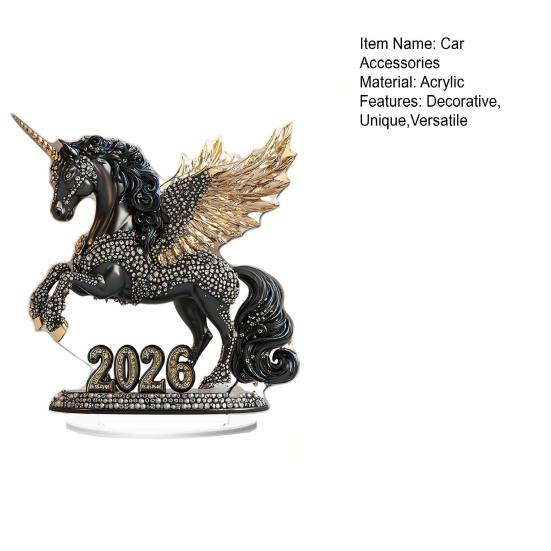 Acrylic Car Hanging Ornament Rearview Mirror Charm Cute Cartoon Car Keychain Accessory for Christmas Trees Doors Windows Fences Branches