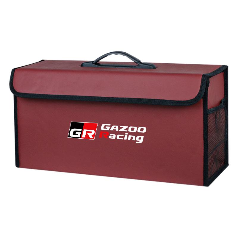 Car Trunk Storage Box Leather Sundries Organizer Bag For S7 86 Mirai Supra Prado Alphard Vellfire Crown Sequoia Prius Yaris JH7