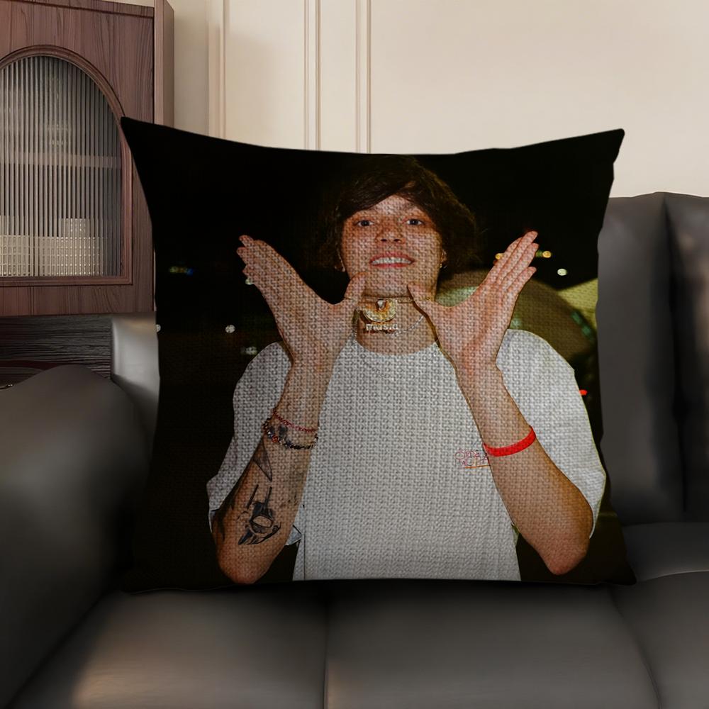 Og B-Buda Russia Rapper Cushion Cover Natural Linen Organic Fabric Double-Sided Printing Sofa Home Decor Gift Pillow Case