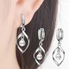Rotating Love Pearl Dangle Earrings - Women's Twisted Long Fashion Jewelry