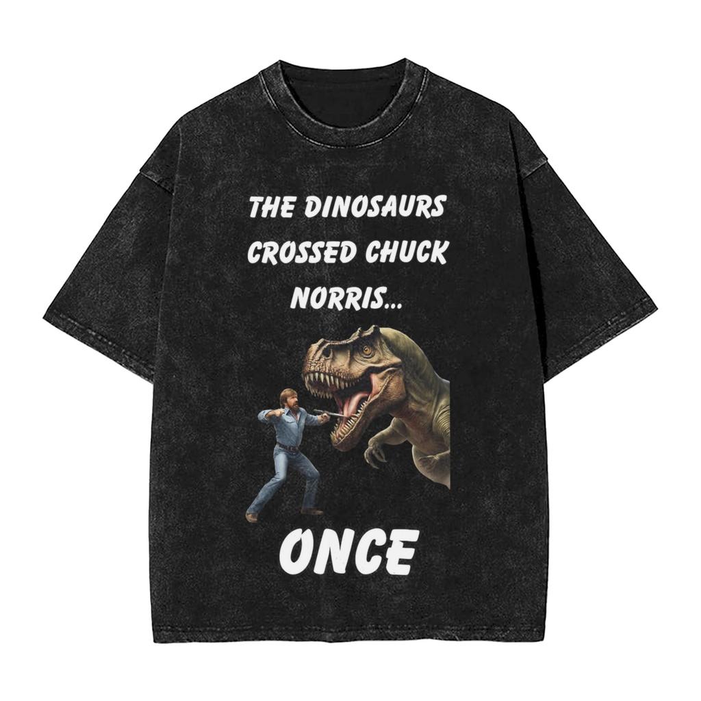 T-shirt Lavate Il Più Grande di Tutti i Tempi Chuck Norris Hip Hop T-shirt Retrò Harajuku Streetwear Top in Cotone Top Magliette per Unisex Donna