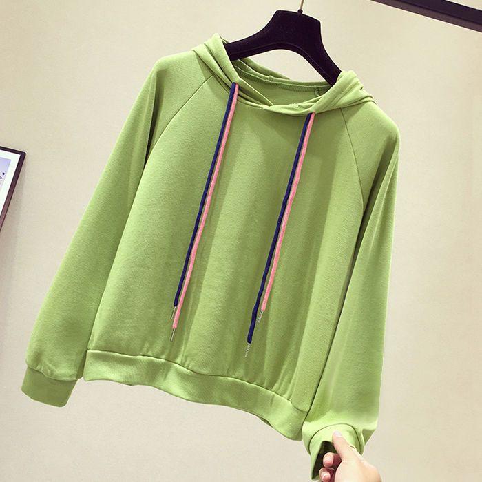 Sweatshirt for Women Oversize Hooded Solid Color Thickened Loose Casual Pullover Long Sleeve Winter Sweatshirt Top
