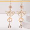 Retro Moths Moon Sun Jewel Pendant Earrings Ladies Charm Personality Combination Cutout Pattern Jewelry