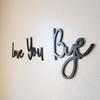Bohemian Wooden "LOVE YOU BYE" Wall Sign 