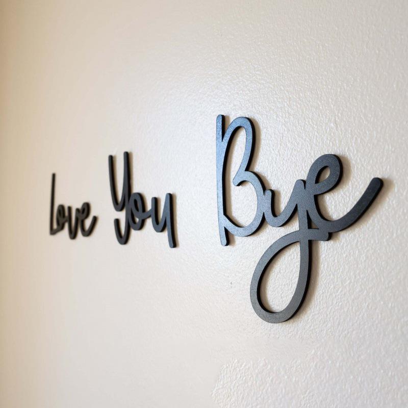 Bohemian Wooden "LOVE YOU BYE" Wall Sign 