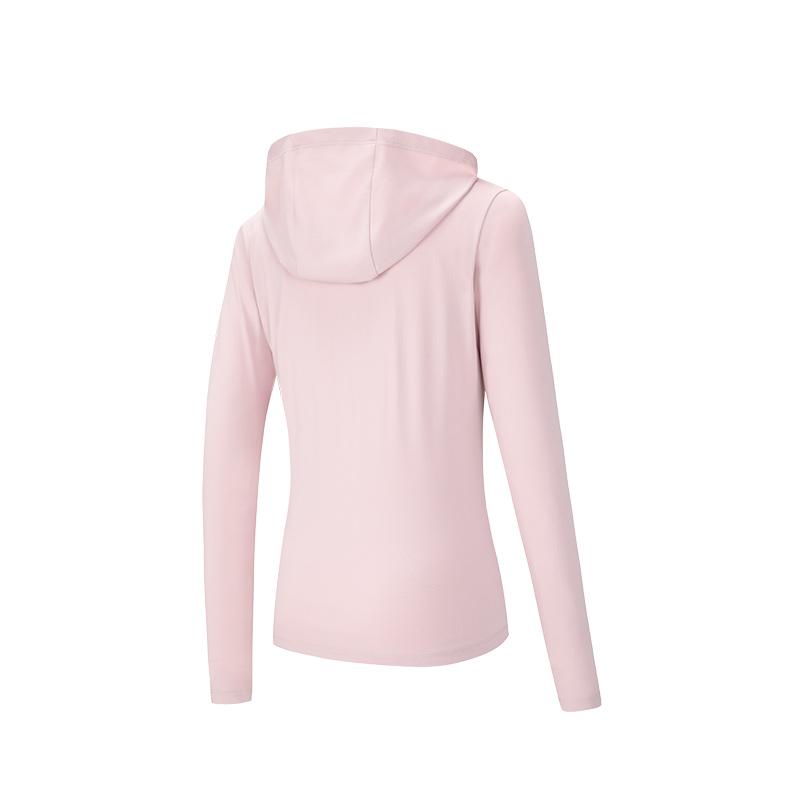 Anta Comfortable Casual Simple Zip Hooded Jacket Women Jackets Mousse-Pink 962527709-5
