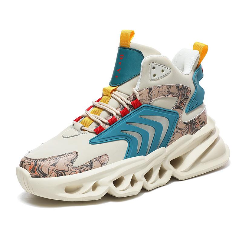 Neue Winter-Ledersohle Herrenschuhe Plateau Guochao Dad Shoes Herren-Laufschuhe 46 Übergröße Sportschuhe