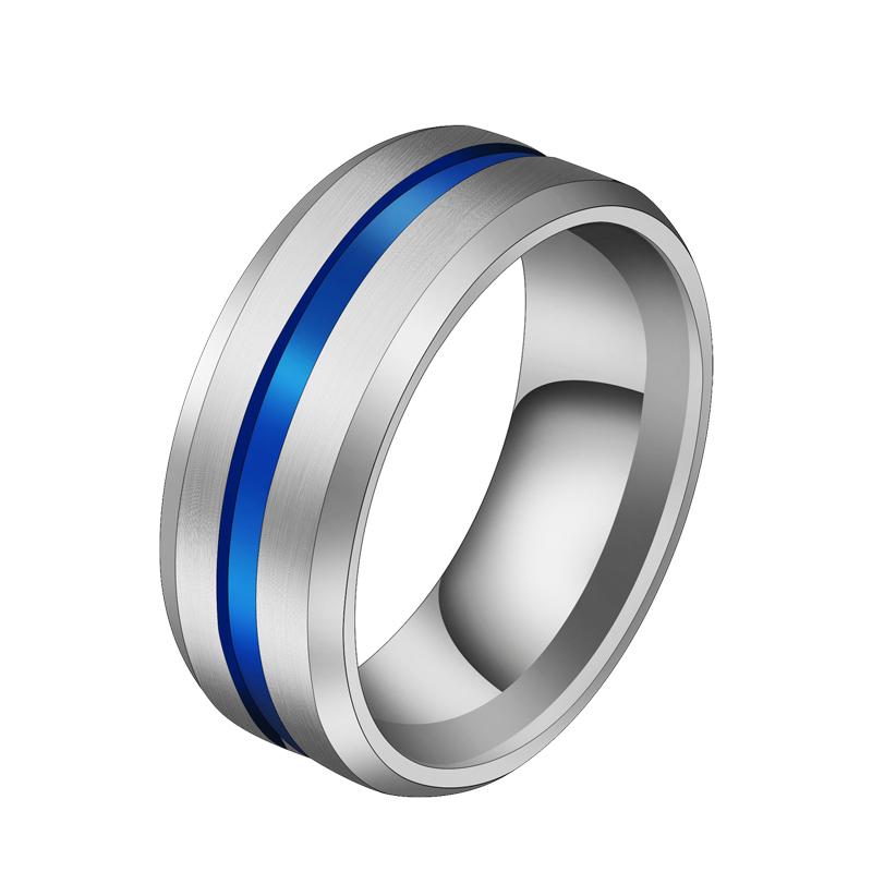 New Fashion 5 Styles Men's Black Blue Stainless Steel Rings Magnetic Therapy Weight Loss RingStainless Steel Ring Jewelry