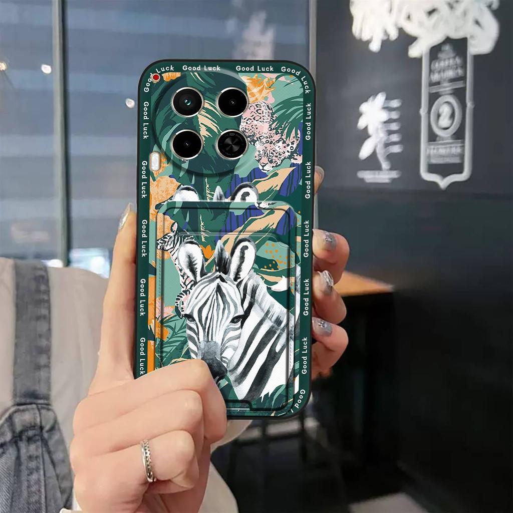 Miękkie etui przeciwpyłowe Etui na telefon Dla Tecno Camon30/4G/5G/CL6/CL7 Odporne na wstrząsy Śliczne Wodoodporne Tylne etui Kieszeń na karty Graffiti