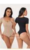 Women's Short Sleeve Tummy Control Shapewear Bodysuit