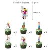 Bibi & Tina Birthday Banner Kit+Cupcake Toppers Balloons Party-Themed Decoration
