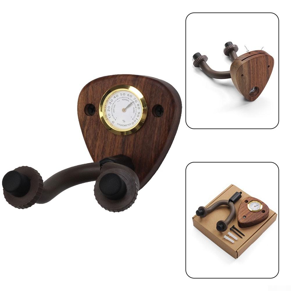 

Креативная вешалка для гитары с основанием из орехового дерева, настенное крепление для гигрометра