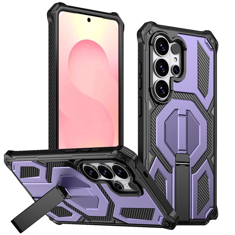 The new mobile phone case is suitable for Samsung S26Ultra anti-drop S25 magnetic belt bracket A57 armor protective case.