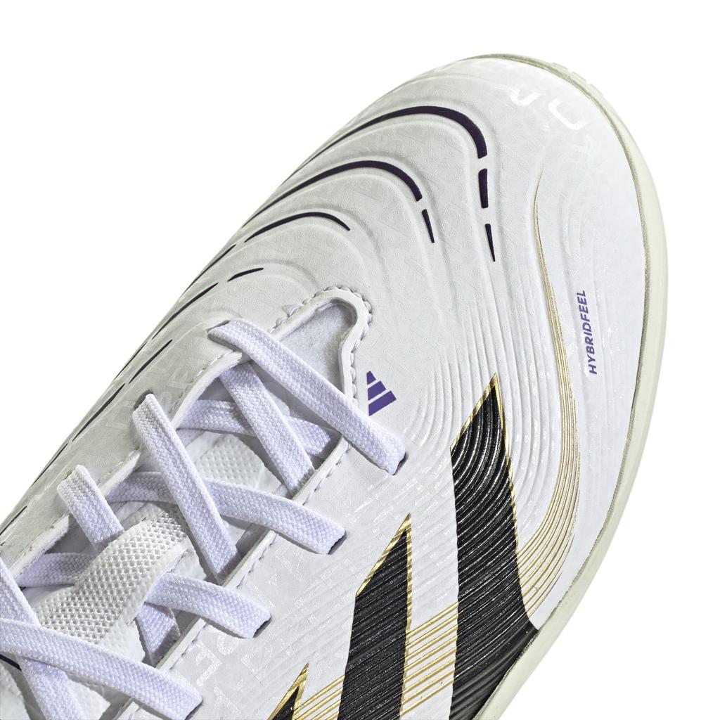 Futsal Shoes Junior Predator LEAGUE TF Boys Girls Footwear Metallic Cm [Adidas] 17-24.5cm White/Core Black/Gold (JI1152) 19.0