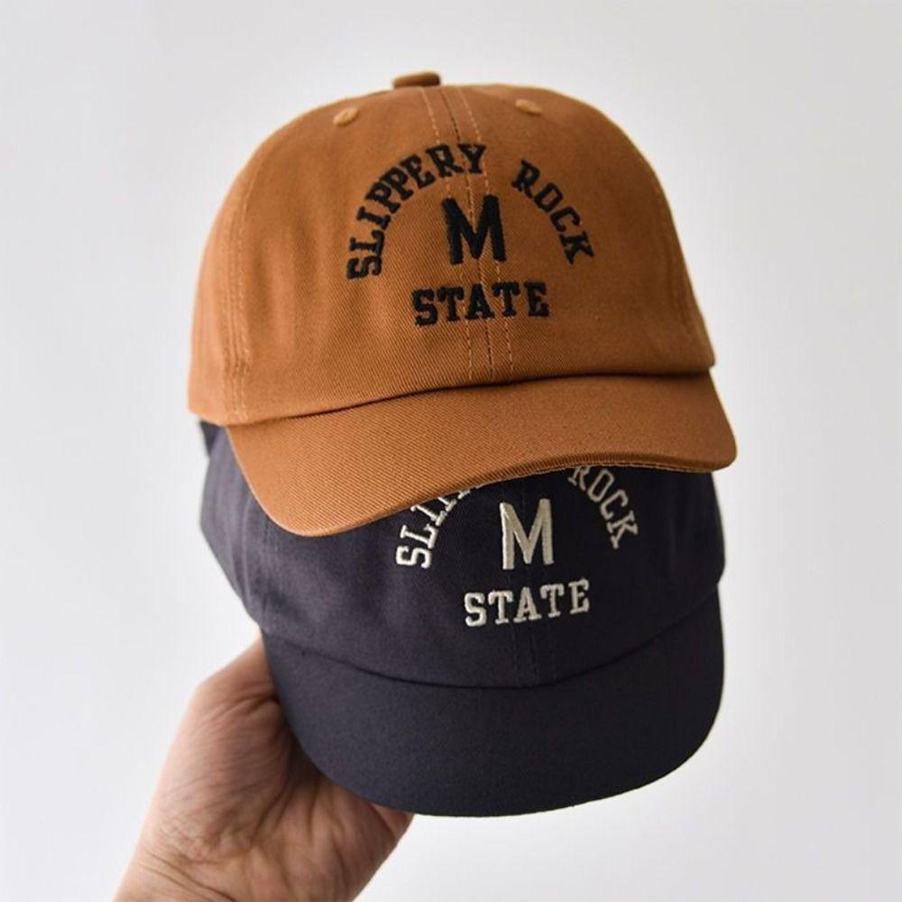 Letter Embroidered Baseball Cap Cotton Baby Cap New Peaked Hat  Toddler Boys Girls