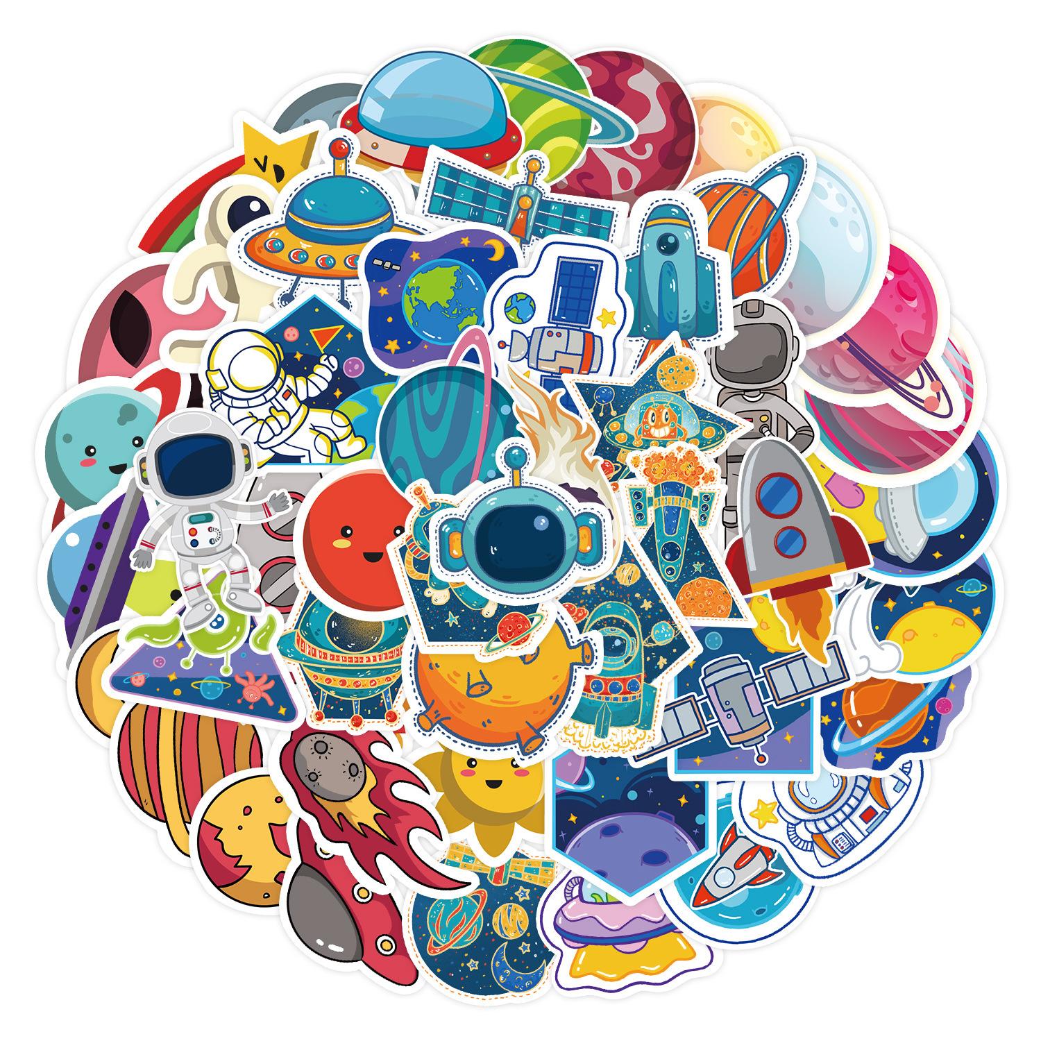 

50 Cosmic Astronaut Graffiti Stickers Suitcase Car Notebook Refrigerator Waterproof Decorative Stickers